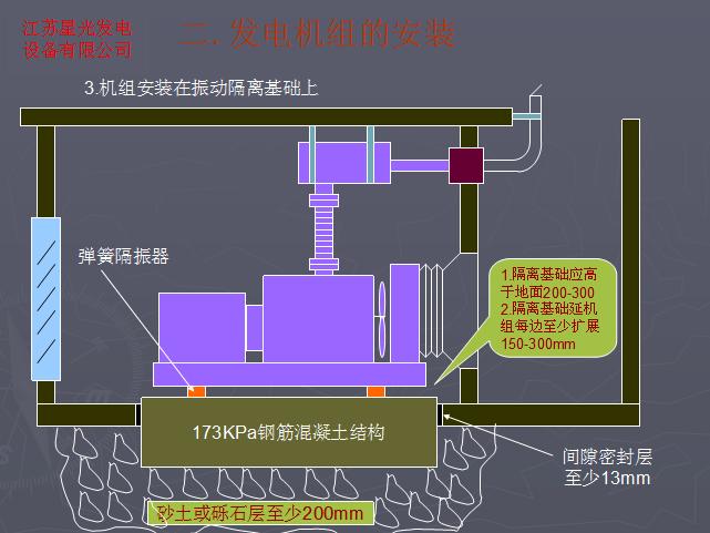 康明斯柴油发电机组的安装